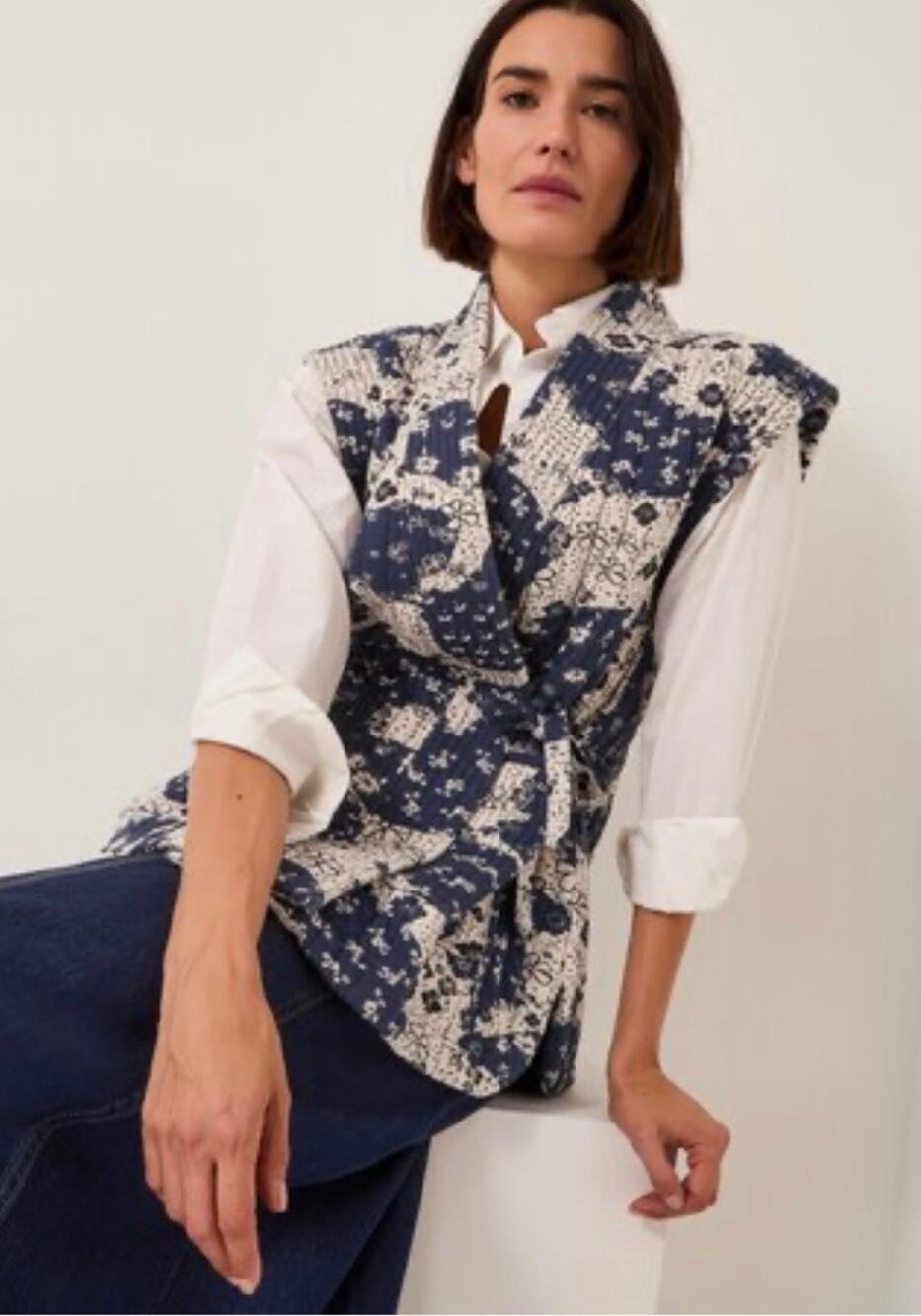 NWT Monsoon Alison Floral Quilted Gilet Sz. XL